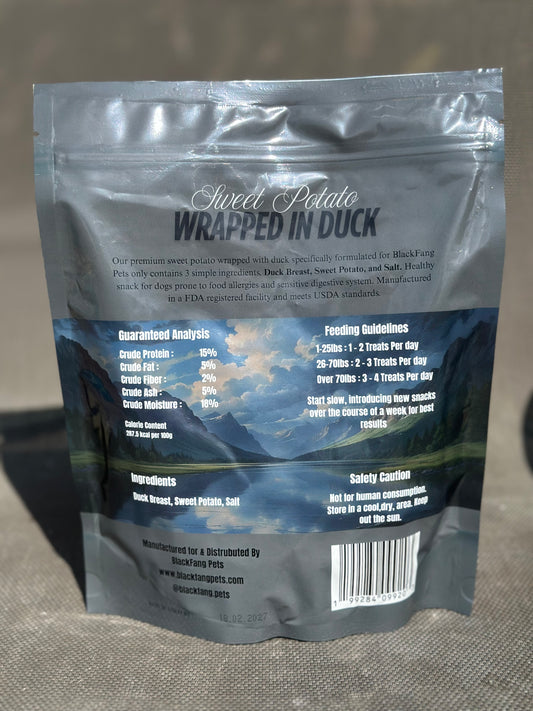 Sweet Potato Wrapped with Duck Jerky Dog Treats 10.6oz(300g) Additive-Free
