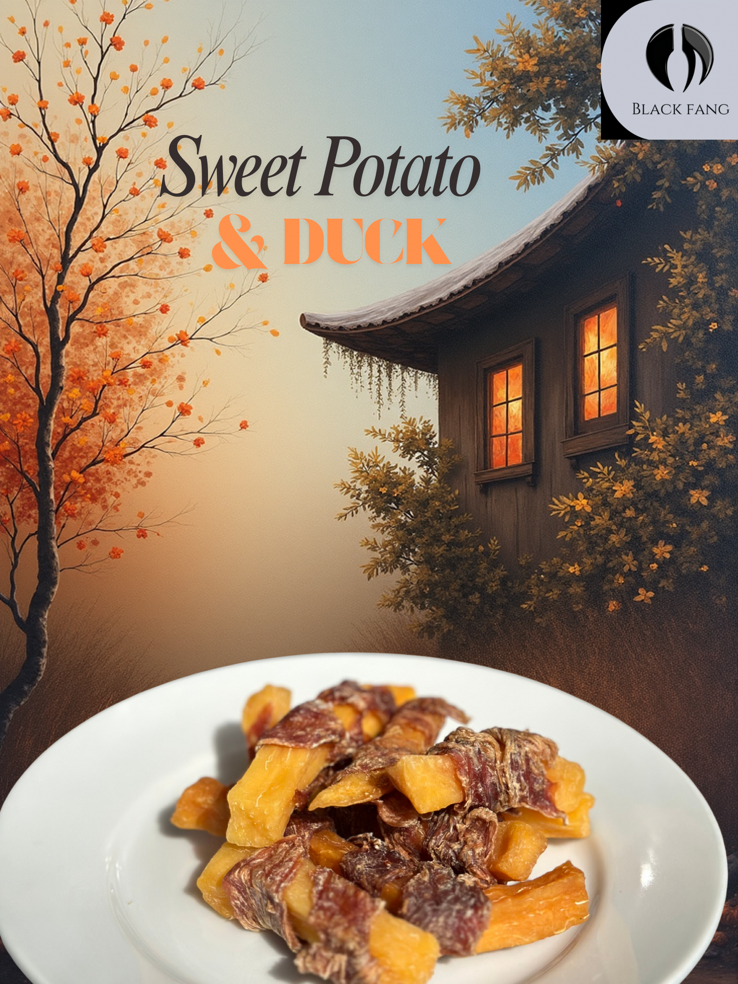 Sweet Potato Wrapped with Duck Jerky Dog Treats 10.6oz(300g) Additive-Free