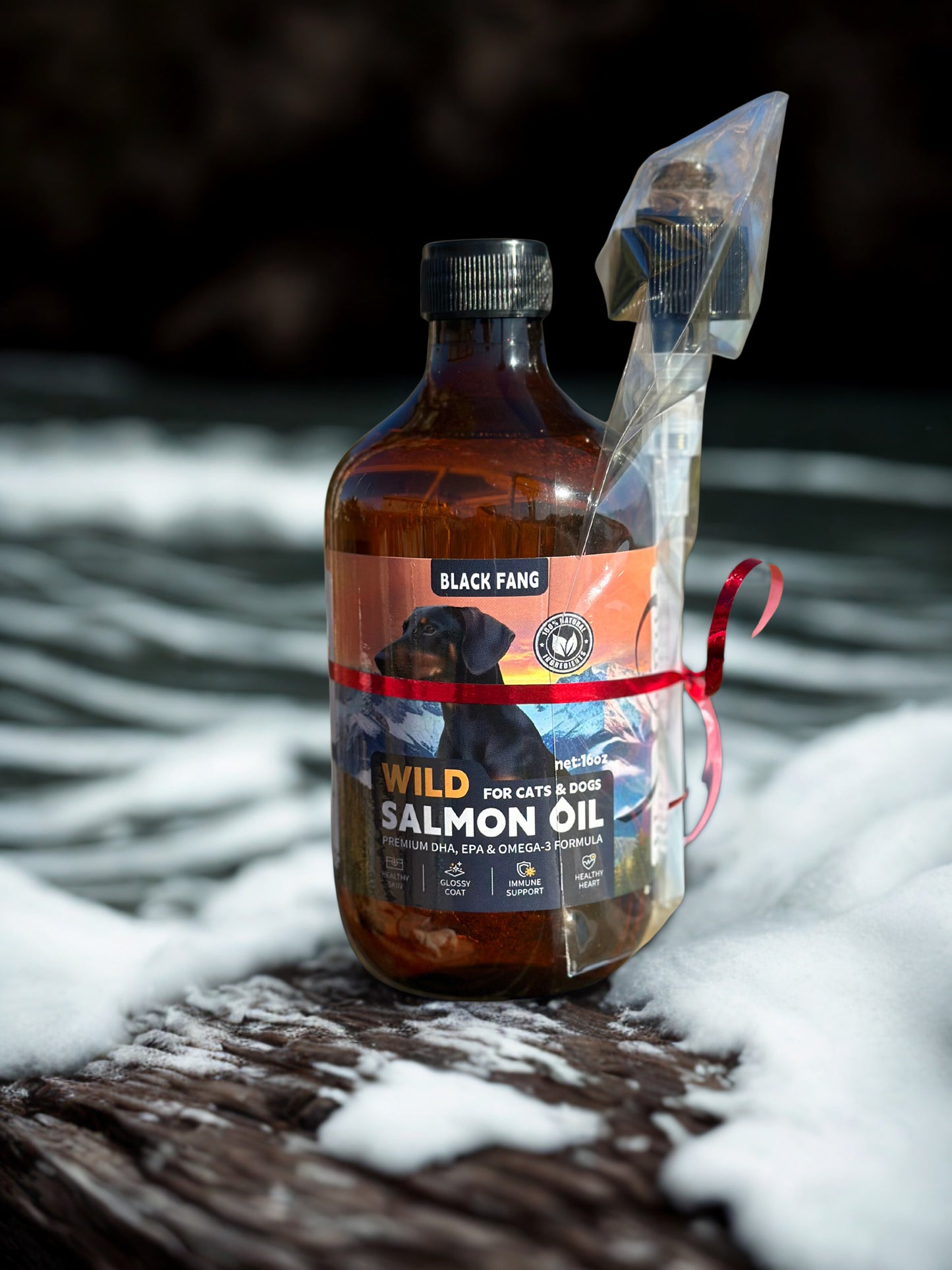 Wild Alaskan Salmon Oil for Cats and Dogs 16oz.