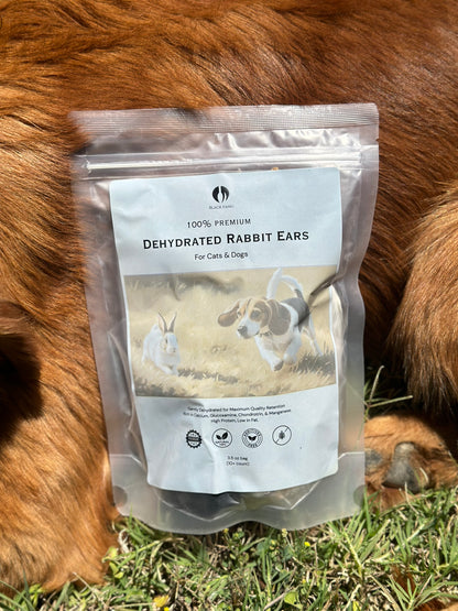 100% Dehydrated Rabbit Ears (10-15pcs, 3.5oz)