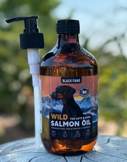 Wild Alaskan Salmon Oil for Cats and Dogs 16oz.